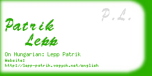 patrik lepp business card